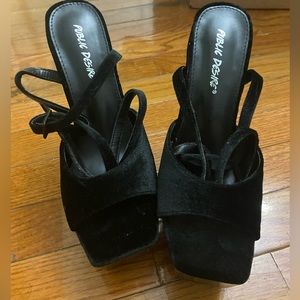 Black Disco ball Heels in Black.